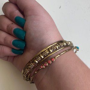 Assorted Gold Metal Bracelets